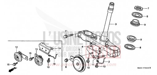 STEERING STEM SLR650V de 1997